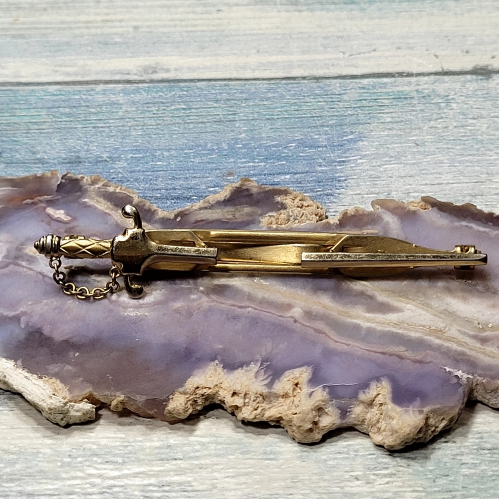 Anson Gold Sword Tie Clip
